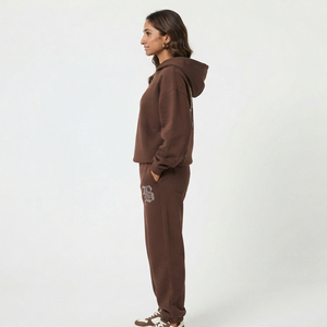 Sweat à capuche ample pour femme avec strass, décontracté, 100 % polyester polaire, manches longues, coupe ample, taille mi-haute avec cordon de serrage, survêtement pour femme - Product Image 3