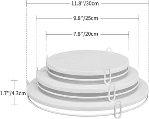2025 nuevos soportes modernos de pastel de Metal negro, soportes de pastel estructurados decorativos multiútiles para fiestas de cumpleaños y decoración de pastel de boda - Product Image 6