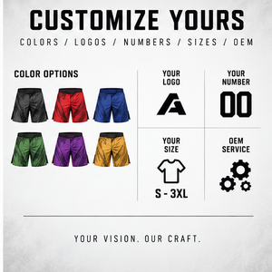 Shorts de combat MMA monochromes personnalisés, shorts de grappling, fabricant OEM ODM, vêtements de sport sublimés pour l'entraînement - Product Image 4
