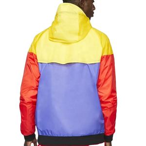 2025 Casual Stand Zipper Windbreaker Chándales Logotipo personalizado Parche de goma Bloque de color Chaqueta de nailon Pantalones Conjunto Fabricante - Product Image 3