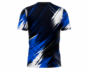เสื้อยืดกีฬาแขนสั้นผู้ชาย SINEWY พิมพ์ลายตัวอักษร แห้งเร็ว คอกลม ทรงโอเวอร์ไซส์ ผ้าฝ้าย 100% พิมพ์ลายฟล็อค ระบายอากาศได้ดี สีฟ้า - Product Image 2