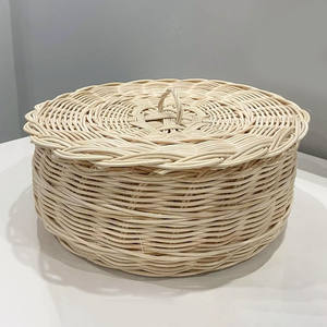 Contenedores de almacenamiento de ratán tejidos a mano, caja multiusos, organizador doméstico, accesorio. - Product Image 1