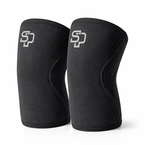 Nouvelles protections de genoux en néoprène rigide de 7 mm avec logo personnalisé pour la musculation, les entraînements de fitness et la compression pour la levée de poids - Product Image 1
