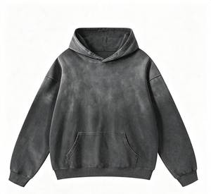 Sweat-shirt à capuche unisexe personnalisé imprimé et brodé, couleur unie, en molleton bouclette, décontracté, pour l'automne, avec poche avant, coupe classique - Product Image 2
