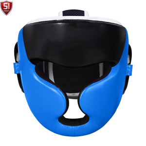 Casque de boxe léger en cuir véritable de qualité supérieure, protection pour la tête, entraînement, compétition, personnalisé, haute qualité SUMROOS - Product Image 4