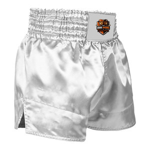 ออกแบบโลโก้ของคุณเอง กางเกงมวยไทยขายดีสำหรับผู้ชาย แห้งเร็ว ระบายอากาศได้ดี ทนทาน ผลิตจากโพลีเอสเตอร์ 100% - Product Image 4