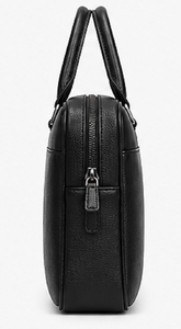 Gravs Black Genuine Leather Large Laptop Briefcase Business Office <b>Bag</b> Mens <b>Work</b> Daily Used Waterproof Durable Stylish Wholesale - Product Image 3