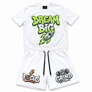 Conjunto Deportivo Personalizado para Hombre, Camiseta con Gráficos Motivacionales y Pantalones Cortos, 2 Piezas, Ropa Deportiva Transpirable, Ropa Deportiva Urbana - Product Image 2