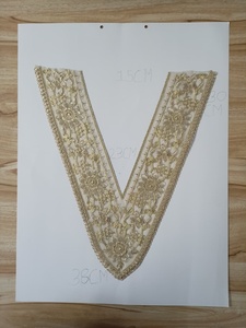 Luxury Hand-Embroidered <b>Sew</b>-<b>On</b> <b>Patches</b> for Dresses Intricate Threadwork Floral Geometric Designs Custom Sizes Available - Product Image 2