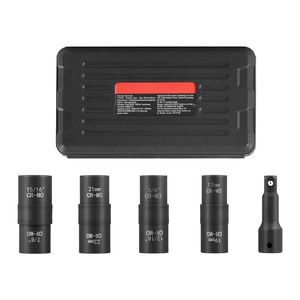 Set di Chiavi a Bussola per Dadi Ruota - Attacco da 1/2 Pollice, Metrico e SAE, a 6 Punte, 4 Misure Totali, in Acciaio CR-MO - Product Image 1