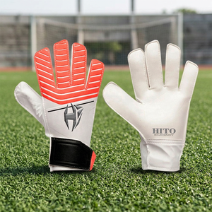 Gants de gardien de but de football de qualité supérieure, en latex épais, forte adhérence, design respirant, fermeture à boucle, unisexe, pour l'entraînement - Product Image 3