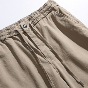 OEM Wholesale Men's Summer Spring Casual Sports Workout Trousers Sweatpants Elastic Waist Multi-Pockets Cargo Pants Corduroy - Product Image 5