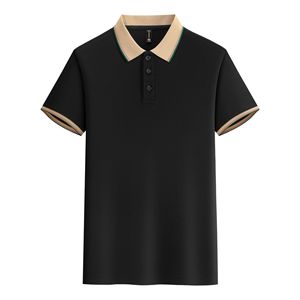 Chemise rouge piqué pour homme à manches courtes, coupe oversize avec bordure contrastante, logo frontal à motif, style streetwear, tissu tricoté durable - Product Image 4