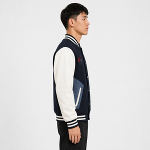Trending Men Varsity Jacket Custom Logo Soft Comfortable Casual Baseball Bomber Streetwear Varsity Jacket Wholesale High Quality - Product Image 4