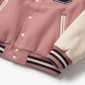 OEM Embroidered College Varsity <b>Jackets</b> Fashion Streetwear <b>Letterman</b> Varsity <b>Jacket</b> Leather Sleeve Front Wool Varsity <b>Jackets</b> - Product Image 3