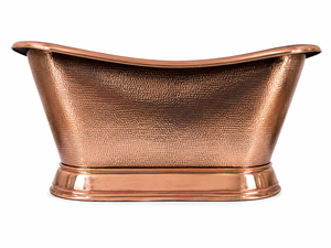 Bañera Ovalada de Cobre Martillado Hecha a Mano de Lujo, Bañera Independiente de Cobre Sólido Estilo Slipper para Baño, Spa, Hotel - Product Image 2