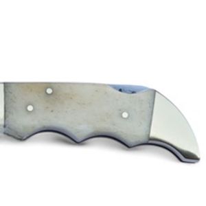 <b>Outdoor</b> Hunting Folding Knives Handmade Damascus <b>Steel</b> Blade Ergonomic Grip with Protective Leather Sheath Camping Pocket Tool - Product Image 5