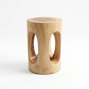 Taburete y Otomana de Madera Suar Hechos a Mano, Modernos, para Sala de Estar, Dormitorio y Apartamento, Muebles Decorativos - Product Image 1