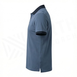 เสื้อโปโลผู้ชายคอลเลคชั่นฤดูร้อน ผ้าเจอร์ซีย์คอตตอน ทรงโอเวอร์ไซส์ แขนสั้น สกรีนโลโก้ได้ ระบายอากาศดี สีสันปรับแต่งได้ - Product Image 3
