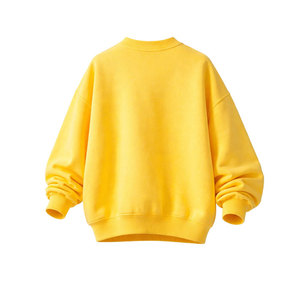 Sudadera Amarilla Extra Grande para Hombre, con Texto de Pedrería “Faith Over Fear”, Mezcla de Algodón Suave, Estilo Casual Urbano - Product Image 3