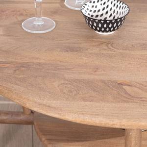 Mesa de centro redonda de dos niveles Vandana Golden Layer en madera de mango Plume Diámetro 90 cm - Product Image 6