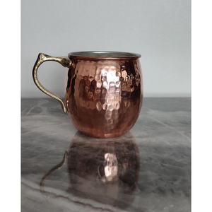 Tasses en cuivre mule modernes de qualité supérieure, écologiques, en cuivre pur, avec un design martelé à la main en forme de diamant, pour l'eau et la bière - Product Image 5