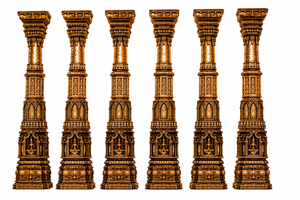 Décoration de mariage Kalyana Mandap de style temple indien du sud moderne en fibre de verre légère pour les mariages indiens - Product Image 2