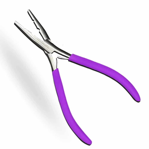 Último modelo de juego de herramientas de acero para extensiones de cabello, incluye alicates de ajuste y extracción con mango morado - Product Image 5