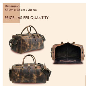 USA Light Travel Leather Hand <b>Bag</b> Outdoor Waterproof Business Foldable Luggage Shoe <b>Compartments</b> Zipper Closure Large Capacity - Product Image 5