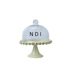 Nouveau support à gâteau rond en bois de designer pour fête d'anniversaire, avec impression d'autocollants, pour célébrations royales - Product Image 2