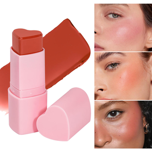 Barra de Rubor Mineral Mate en Forma de Corazón en 8 Colores, Resistente al Agua, con Alta Pigmentación, Acabado Natural, Larga Duración y Personalizable - Product Image 1