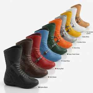 Bottes de moto 100% haute qualité pour hommes, imperméables, antidérapantes, robustes, pour le tourisme, la course, longues bottes de motard pour hommes - Product Image 1