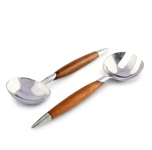 Elegant Stainless Steel Salad <b>Server</b> Collection Luxury <b>Buffet</b> Service Tools - Product Image 1