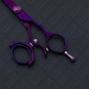 Professional 440C Stainless Steel Barber Scissors Purple Titanium Hairdressing Shears Sharp Salon Cutting <b>Tool</b> - Product Image 5