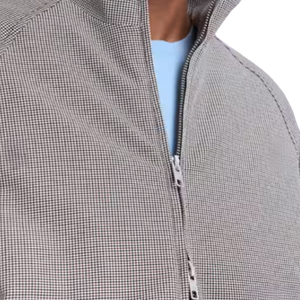 Custom Streetwear Air Layer Jacket Zipper Sweatshirt Stand Collar Unisex Printing Blank <b>Coat</b> - Product Image 4