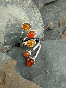 Natural Baltic Amber <b>Silver</b> <b>Ring</b> 925 Sterling <b>Silver</b> <b>Adjustable</b> Handmade <b>Ring</b> <b>Silver</b> Jewelry Amber <b>Ring</b> For Girl's & Women's - Product Image 2