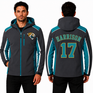 Chaqueta Deportiva Personalizada con Capucha, Bordado en el Pecho con el Nombre y Número del Jugador, Chaqueta Softshell para Clubes y Equipos, Venta al Por Mayor - Product Image 2
