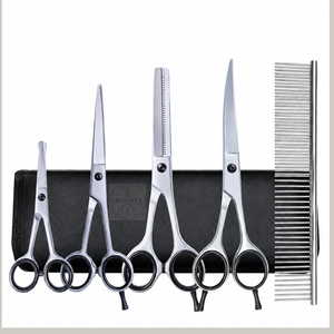Pet Grooming <b>Scissors</b> Set <b>Dog</b> Hair Cutting Tools With Case Professional <b>Dog</b> Grooming <b>Scissors</b> With Comfortable Grip Handle - Product Image 6