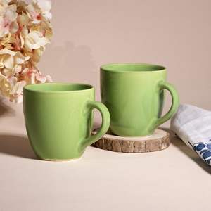 Taza de Café de Cerámica de Color Sólido, Moderna y de Lujo, 200 ml, Ecológica, Duradera, Portátil, Verde Brillante, para Oficina y Hogar, Ideal para Regalo - Product Image 3