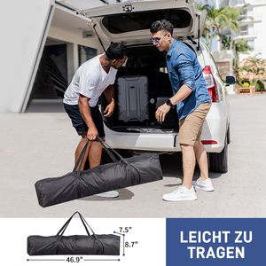 Tenda Pieghevole Blu 3x3m Impermeabile ad Angolo Retto con Due Porte e Due Finestre - Product Image 6