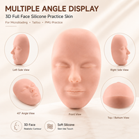 Masque facial réaliste en silicone 3D pour la pratique du maquillage permanent, du microblading, du tatouage des sourcils et des lèvres