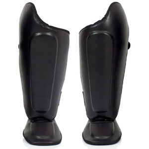 Protector de Espinillas de Piel Sintética Ajustable de Primera Calidad, Protector de Espinillas de Boxeo Transpirable y Cómodo - Product Image 1