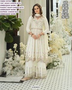 Ensemble ethnique traditionnel pour femmes Snow Bloom, longueur au sol, style Bhandhani - Kurta/Kurti en tissu Chinon, séchage rapide, idéal pour les fêtes - Product Image 1