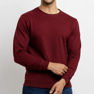 เสื้อสเวตเชิ้ตผู้ชายสำหรับฤดูหนาว ผ้าฝ้ายหนานุ่ม คอกลม ระบายอากาศได้ดี เป็นมิตรกับสิ่งแวดล้อม มีกระเป๋าเสื้อ สไตล์ลำลอง สตรีทแวร์ ออกกำลังกาย ขายส่ง - Product Image 1