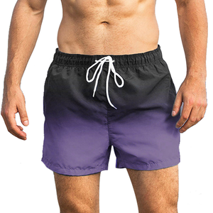 Shorts de bain respirants pour hommes, imprimés par sublimation personnalisée, avec cordon de serrage, en polyester, pour garçons, vente en gros OEM - Product Image 1