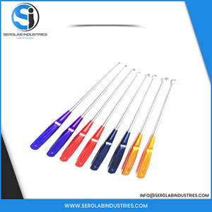 Juego de 8 Curetas Cervicales de Hueso Fabricadas Manualmente, Instrumentos Ortopédicos de Columna Vertebral de Acero Inoxidable Alemán, CE ISO - Product Image 6