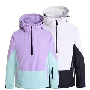 Professional Custom Women's Ski Suit Waterproof Breathable Hood Fully Taped Seams Windproof Plus Size Zipper <b>Tex</b> - Product Image 2