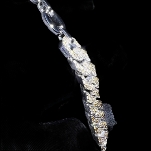 Collar de Cadena Figaro de Plata 925 de Lujo con Baño de Rodio y Cristales de Estrás con Micropavé, Unisex, para Uso Diario - Product Image 5