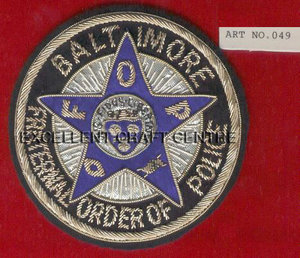 Écusson brodé circulaire à coudre de l'Ordre Fraternel de Baltimore, style badge en tissu, design personnalisé, art n° 049 - Product Image 6