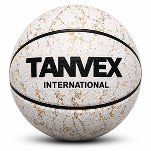 Ballon de basketball TANVEX INTERNATIONAL, taille personnalisée, revêtement en PVC, chambre à air en caoutchouc naturel, durable, écologique, 600-650g TI-BB-0005 - Product Image 1